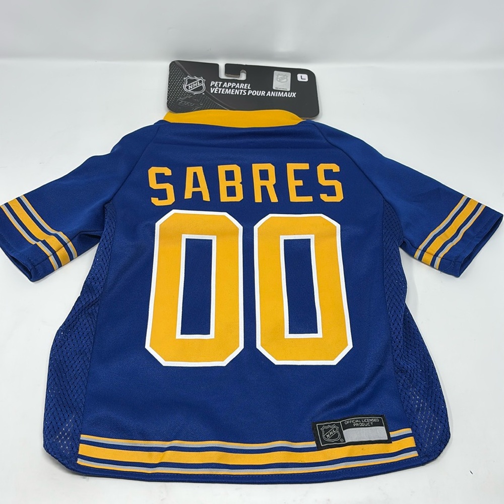 NHL Buffalo Sabres Pet Jersey Pet Apparel Large New